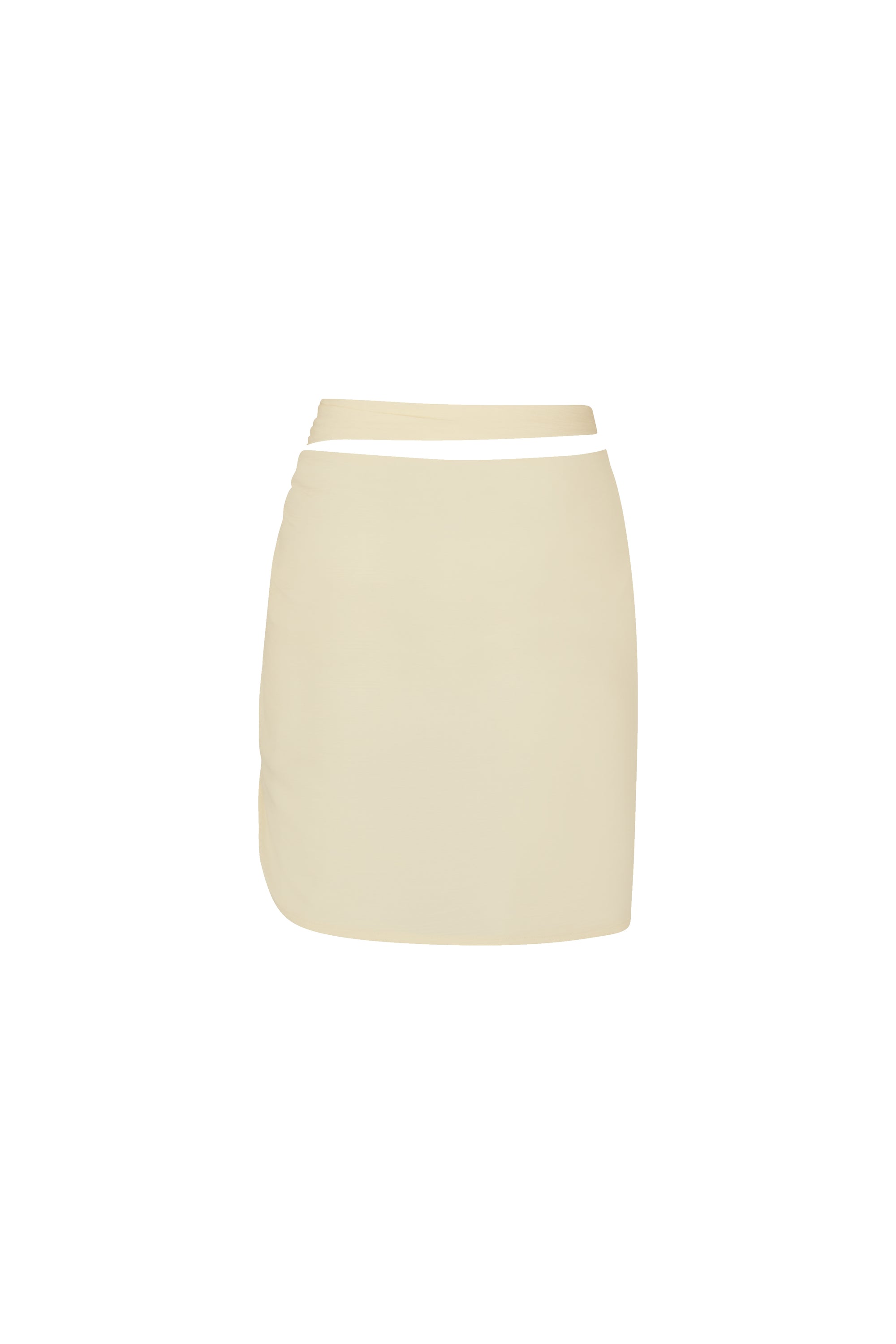 flook the label vivi mini wrap skirt vanilla eco woven bamboo product image back