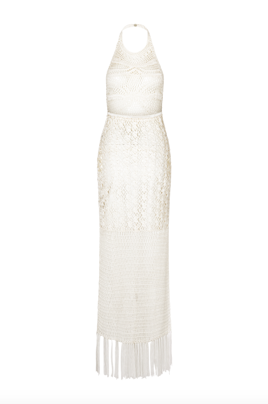 flook the label zaria maxi dress white crochet product image back