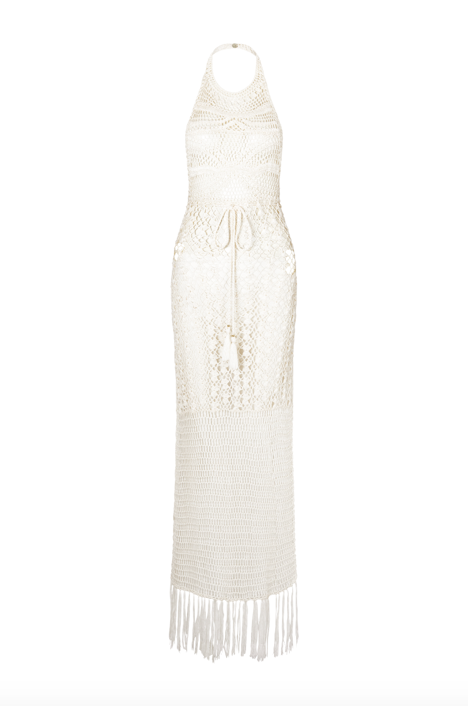 flook the label zaria maxi dress white crochet product image front