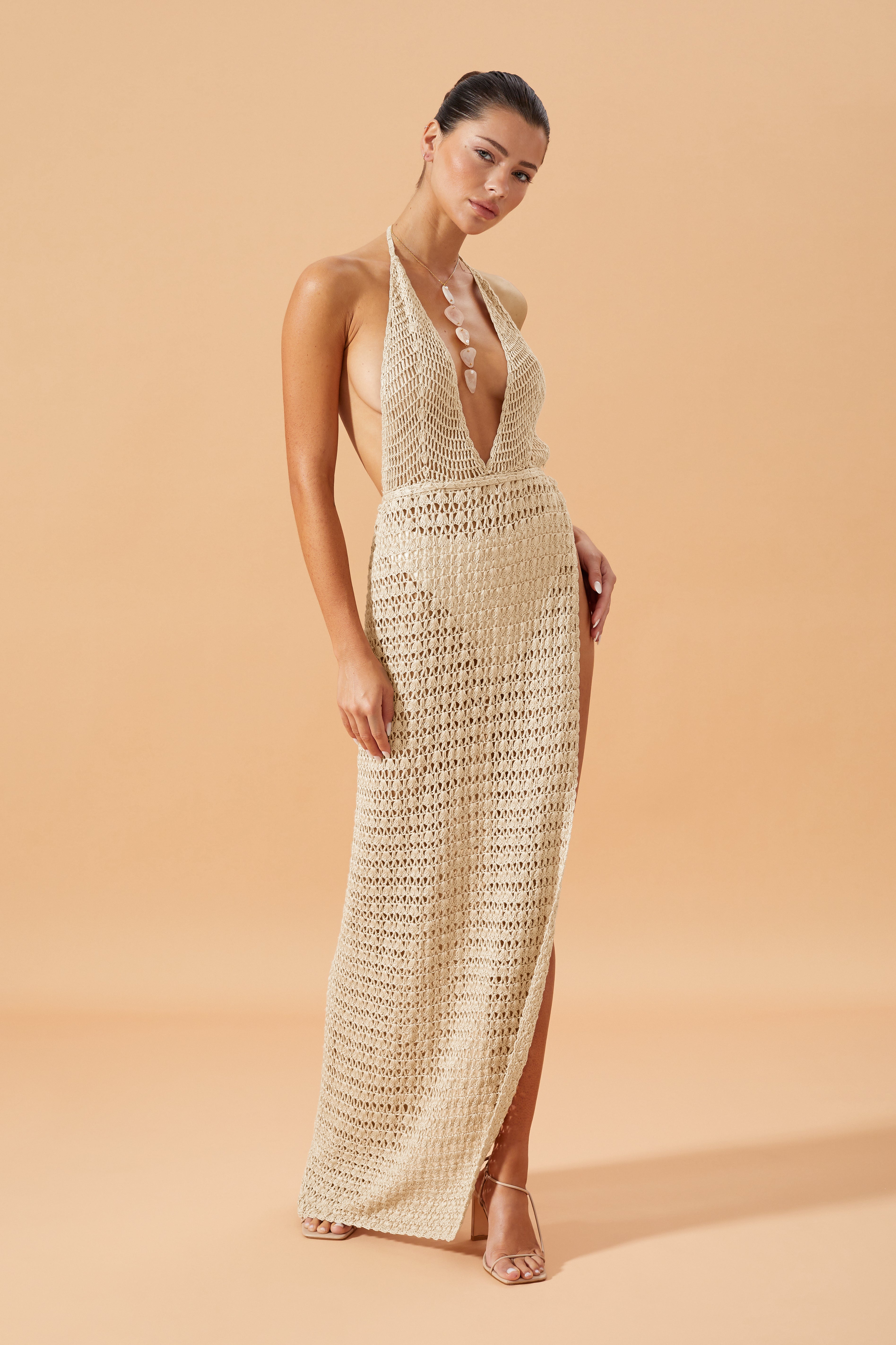 Zahira Wrap Dress Sand – Flook The Label