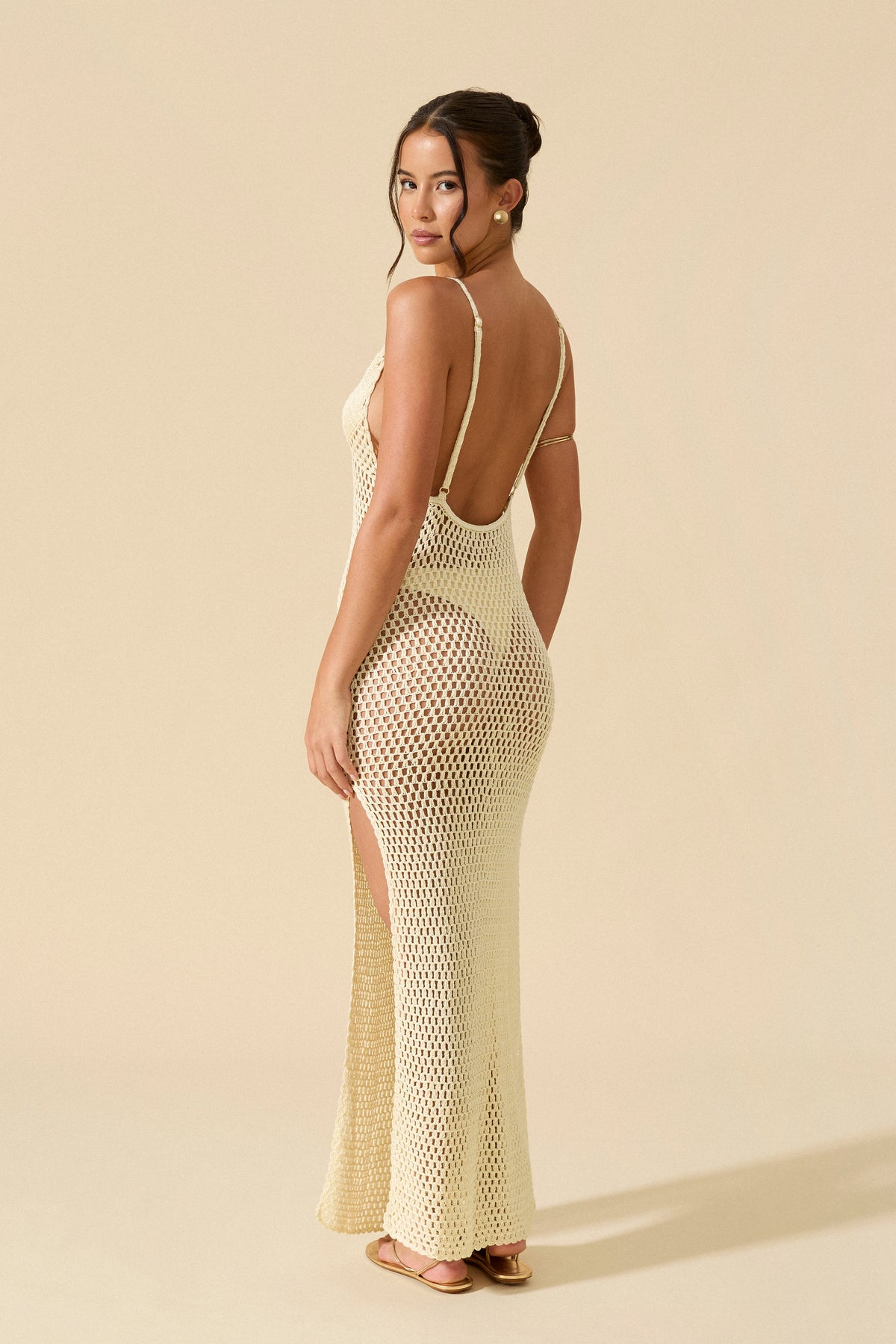 enya backless dress Maxi Buttermilk L meilun Long Sleeve Formal Nashville bride The essential addition to Size:UK8