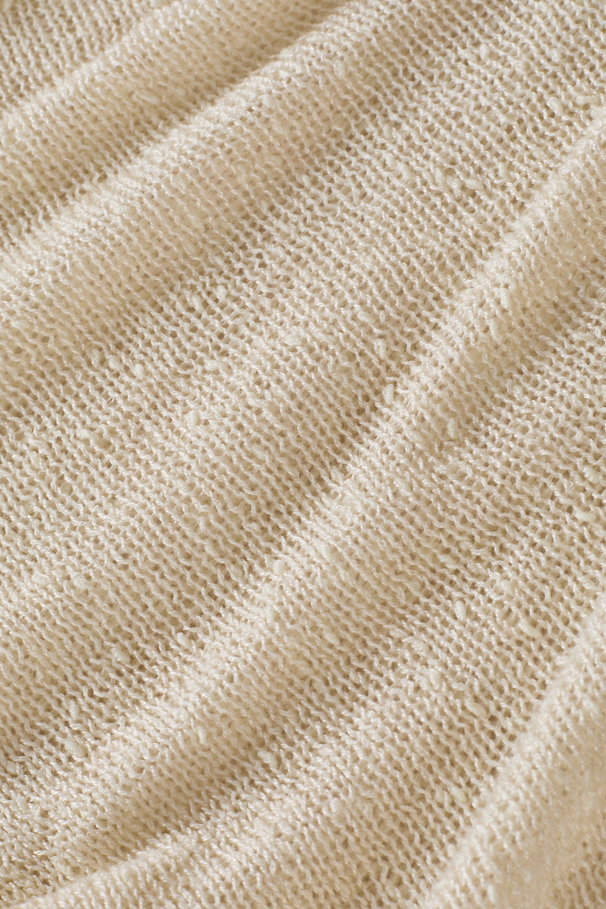 Close-up of cream Eliana Dress fabric featuring a textured pattern