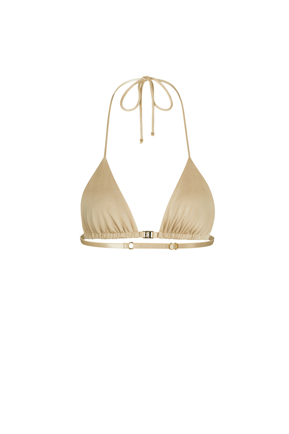 flook the label amari bralette top swimwear gold product image back