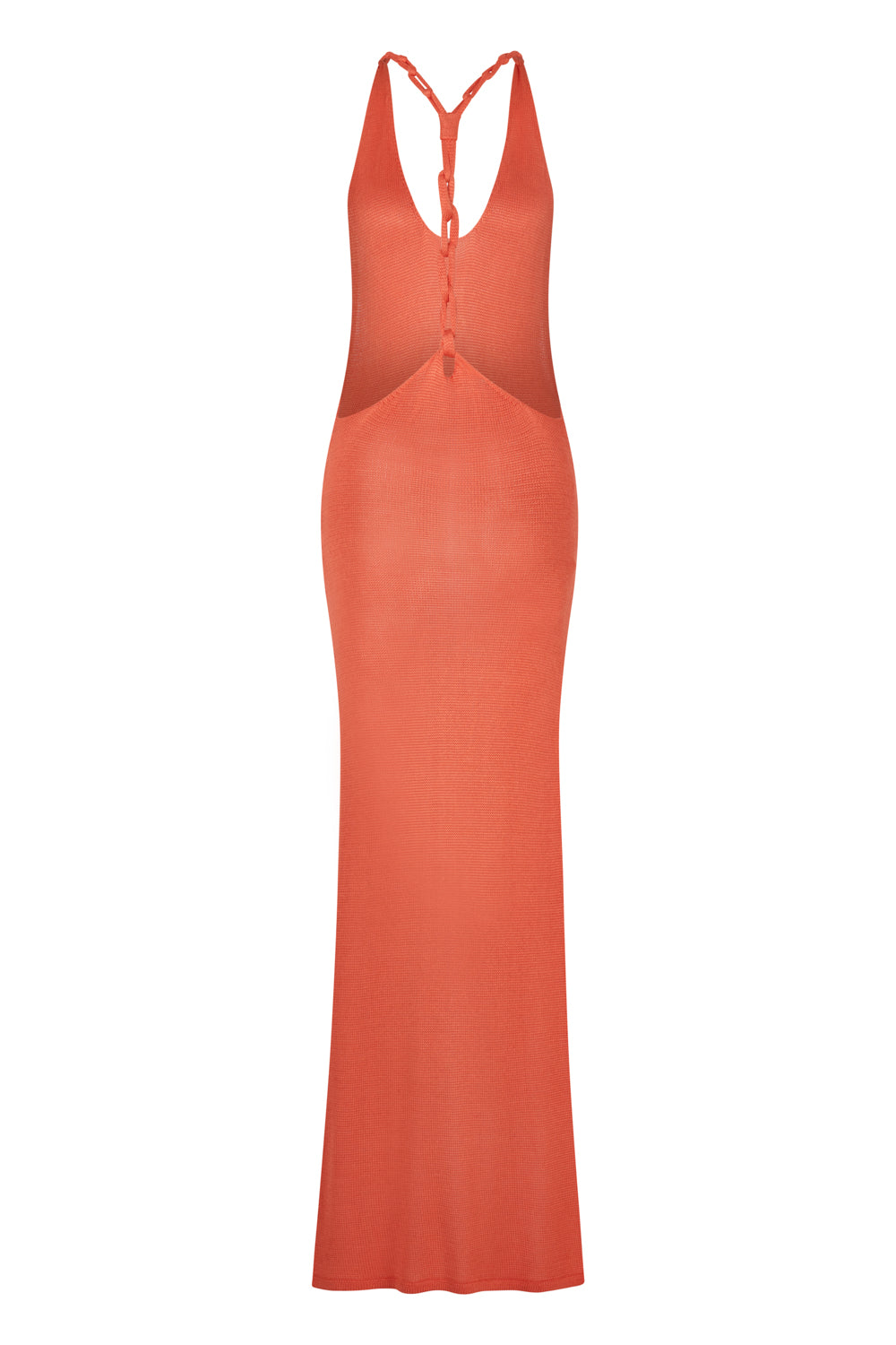 flook the label larisa maxi dress coral knit product image back