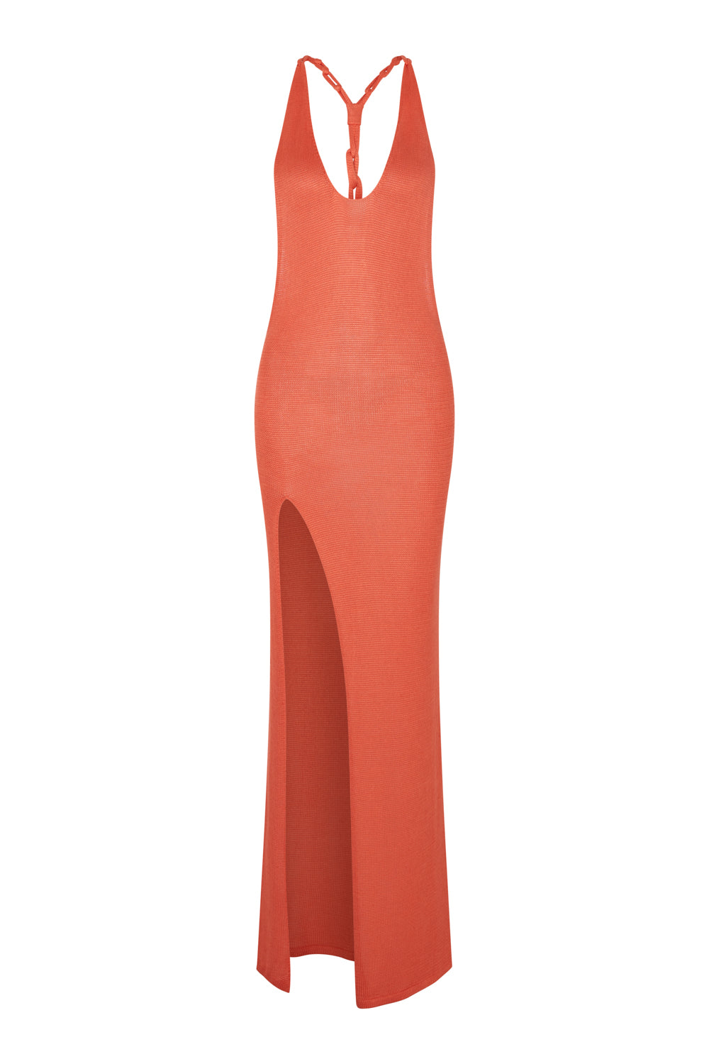 flook the label larisa maxi dress coral knit product image front