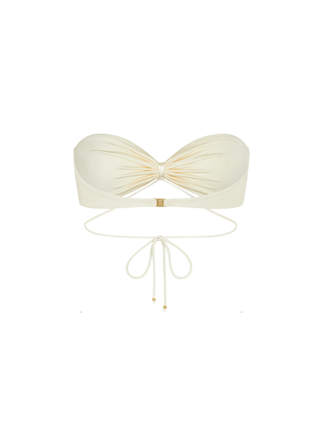 flook the label nia bandeau top swimwear ivory product image back