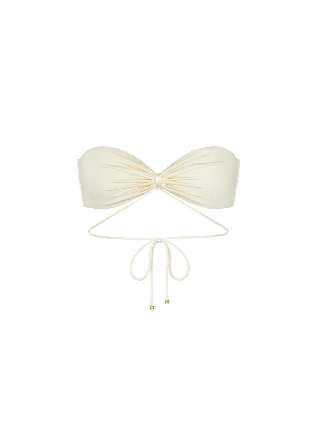 flook the label nia bandeau top swimwear ivory product image front