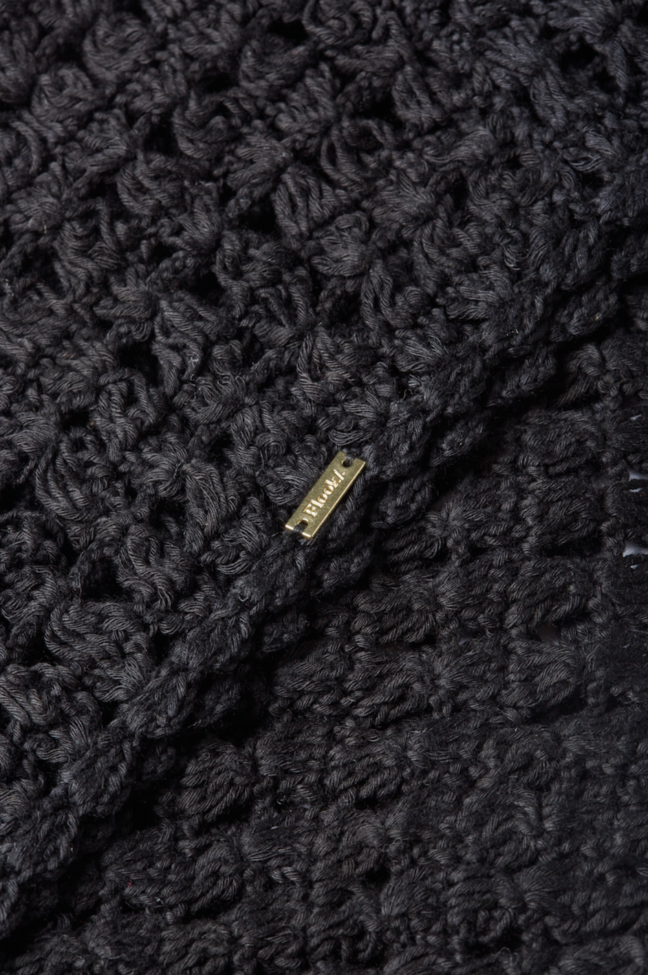 flook the label remi crop top eliana skirt black crochet beachwear detail