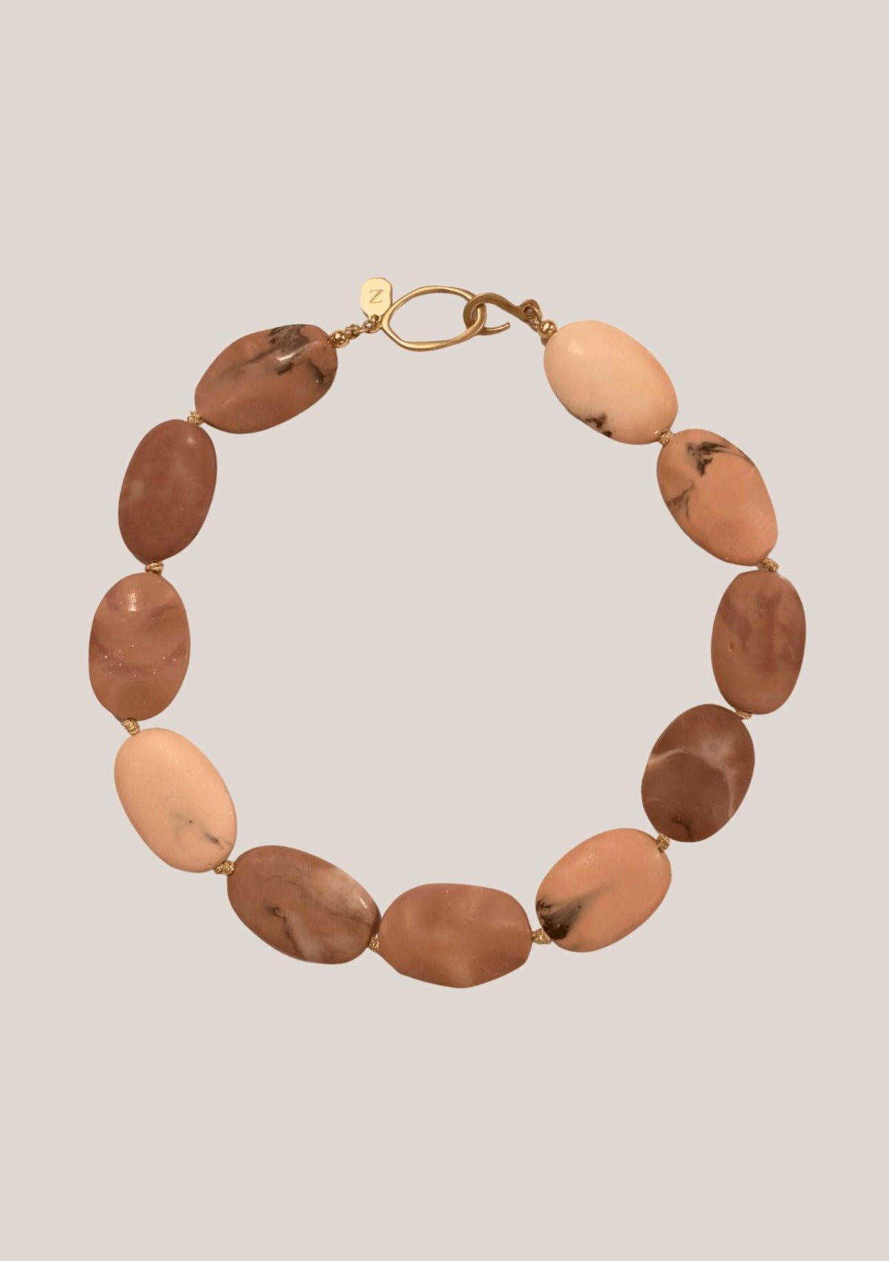 flook the label iza jewelry collab gaia beaded necklace beads resin product image