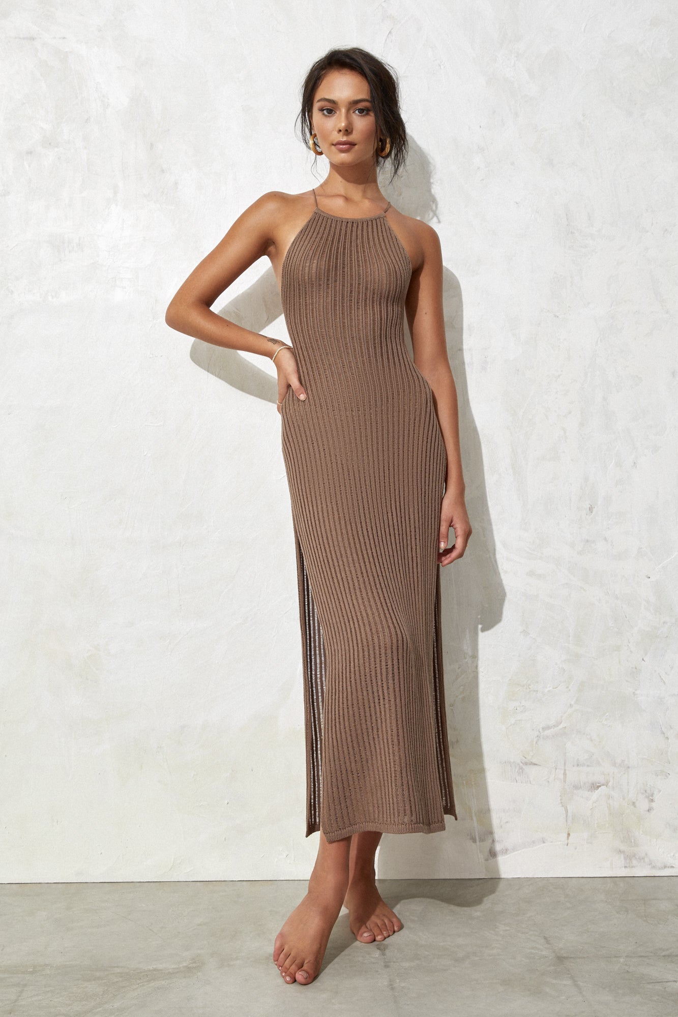 flook the label anahi dress maxi knit beachwear 