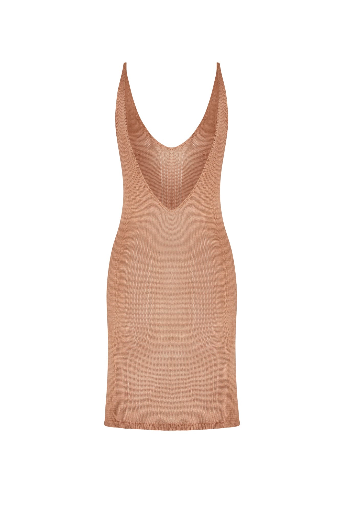 flook the label lana mini dress blush knit beachwear knitwear detail back